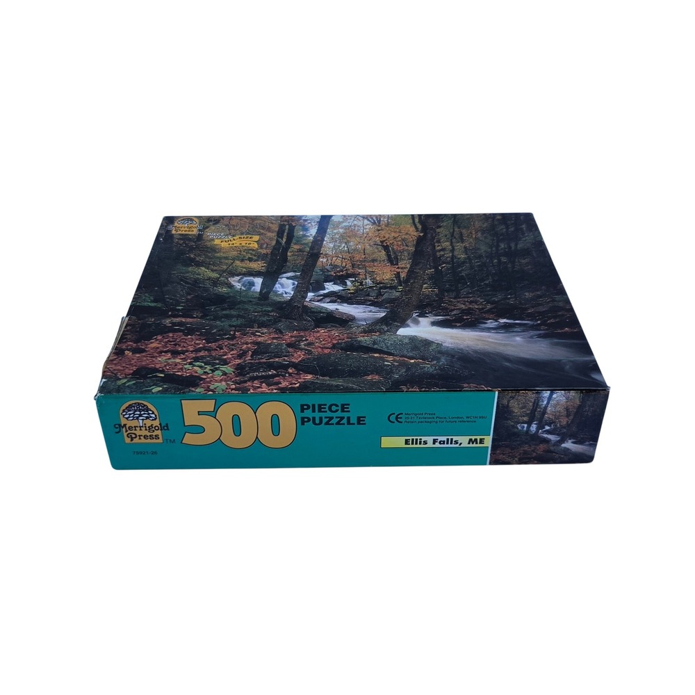 1996 New Sealed Merrigold Press Jigsaw Puzzle Ellis Falls Maine 500 Piece